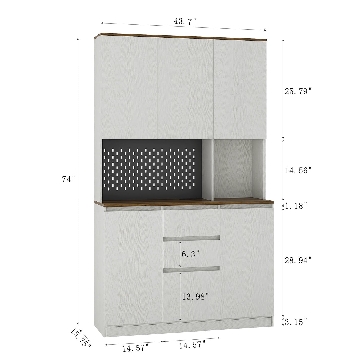 Kitchen Pantry Cabinet With Charging Station