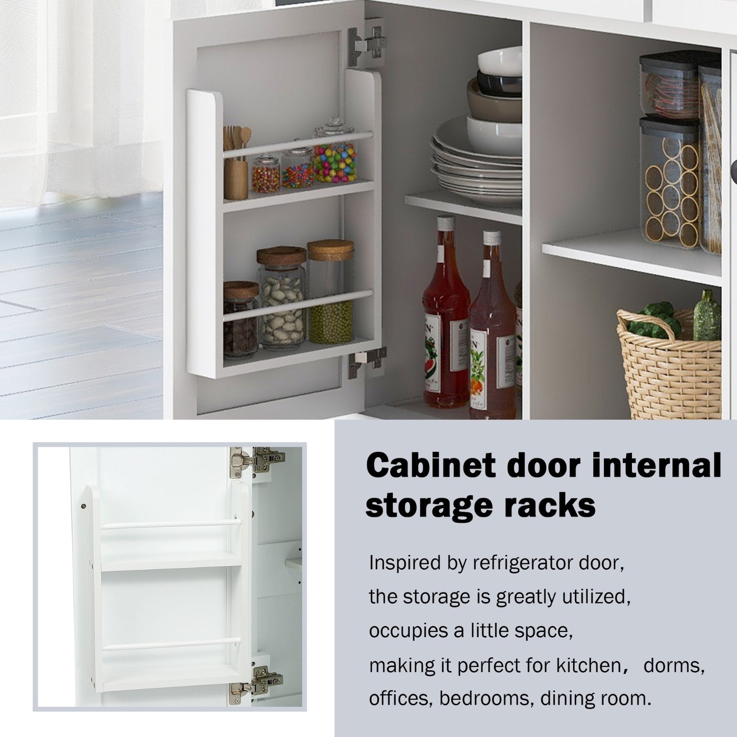 Kitchen Cart With Drop-Leaf Countertop