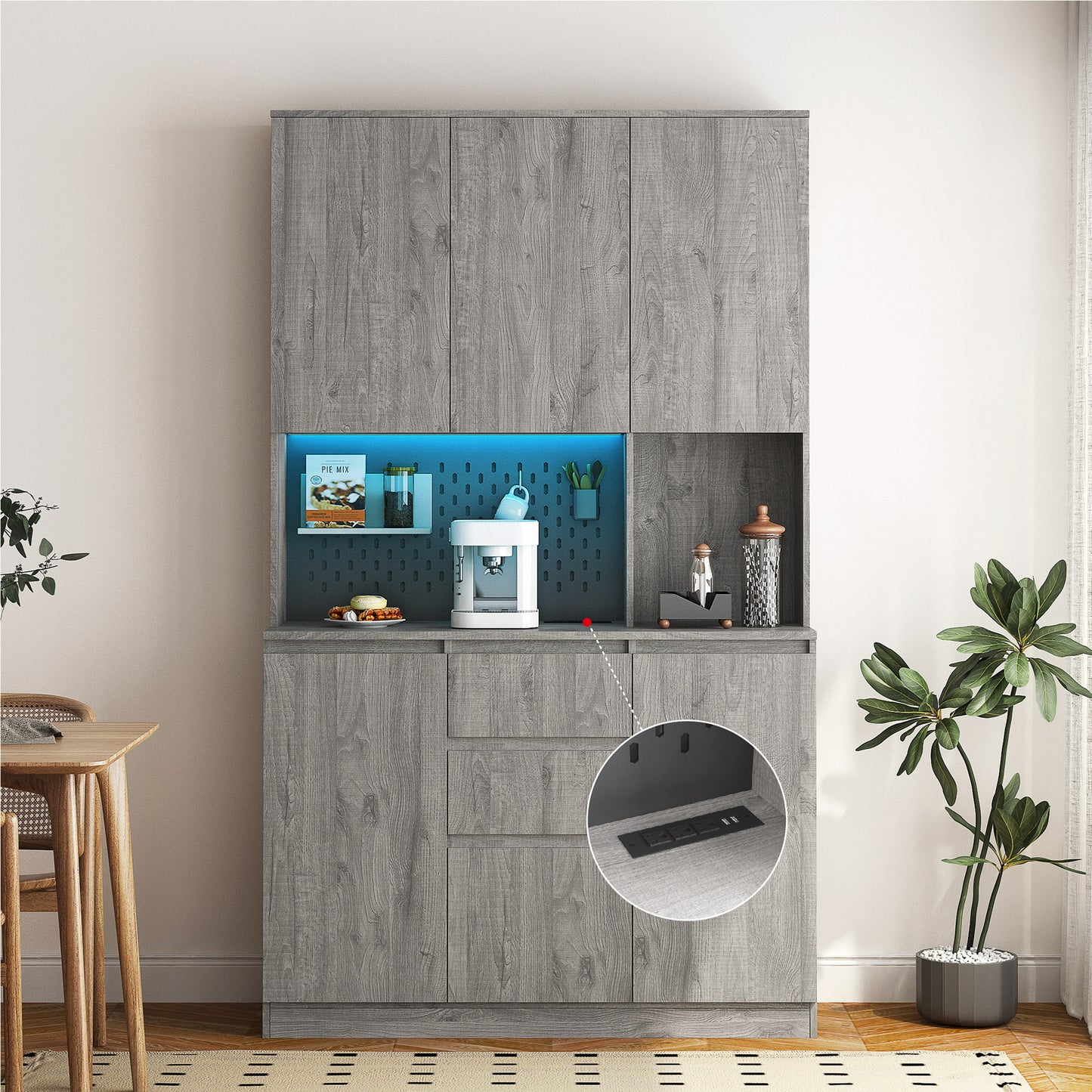 Kitchen Freestanding Sideboard With Drawer
