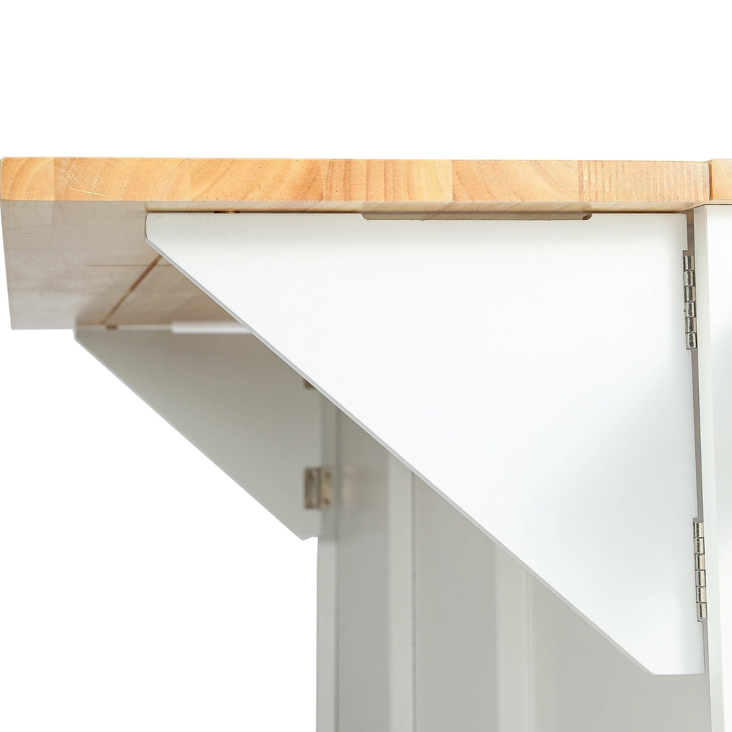 Kitchen Cart With Drop-Leaf Countertop