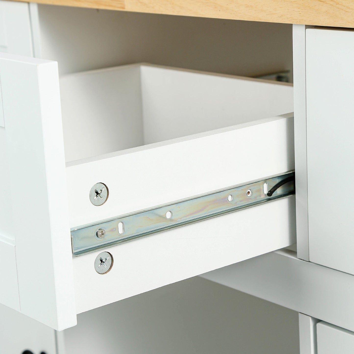 Kitchen Cart With Drop-Leaf Countertop