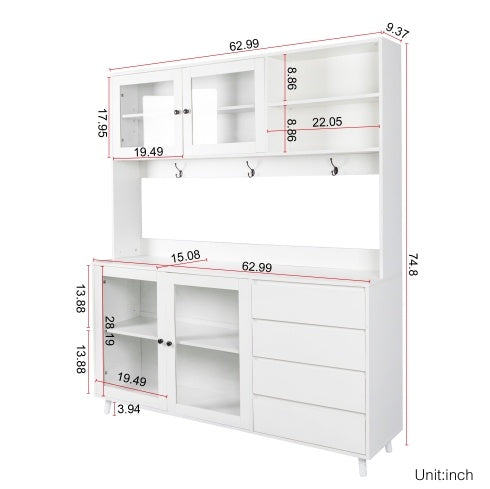 Large Kitchen Hutch Cabinet