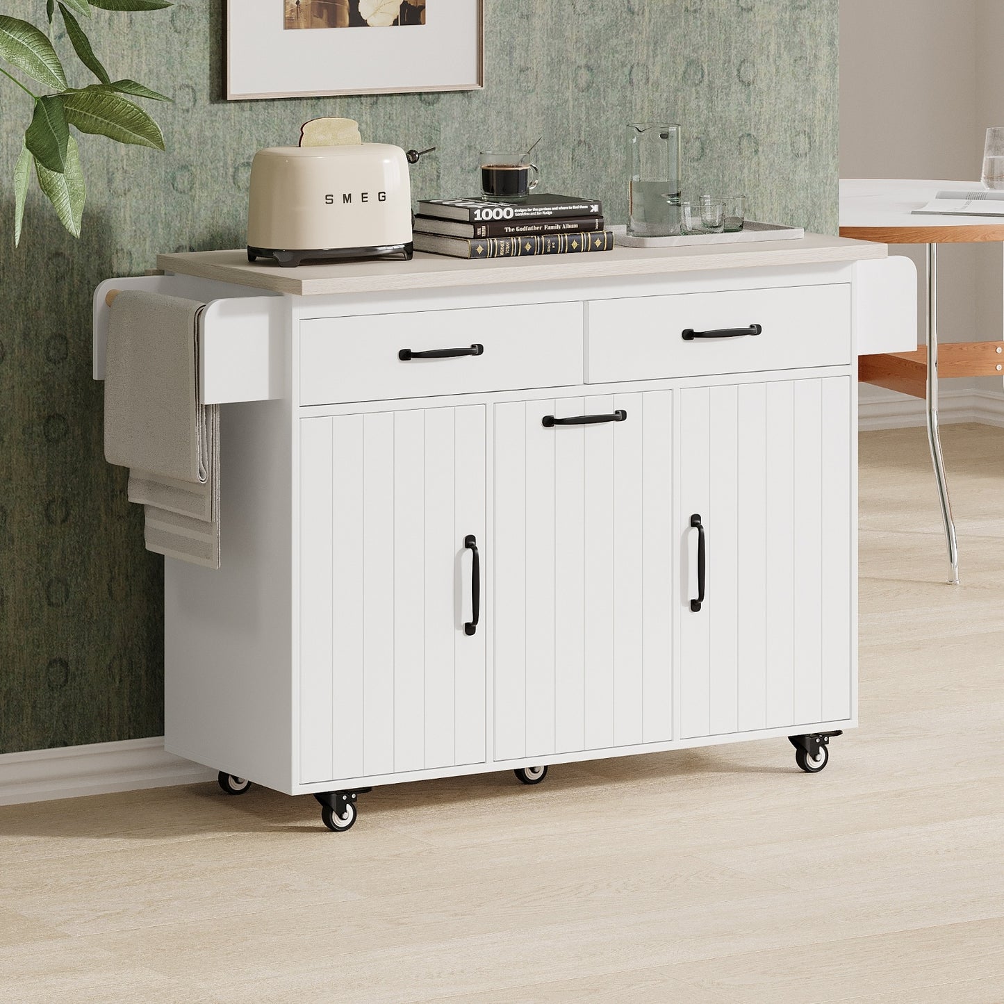 Kitchen Island Cabinet With Drop Leaf