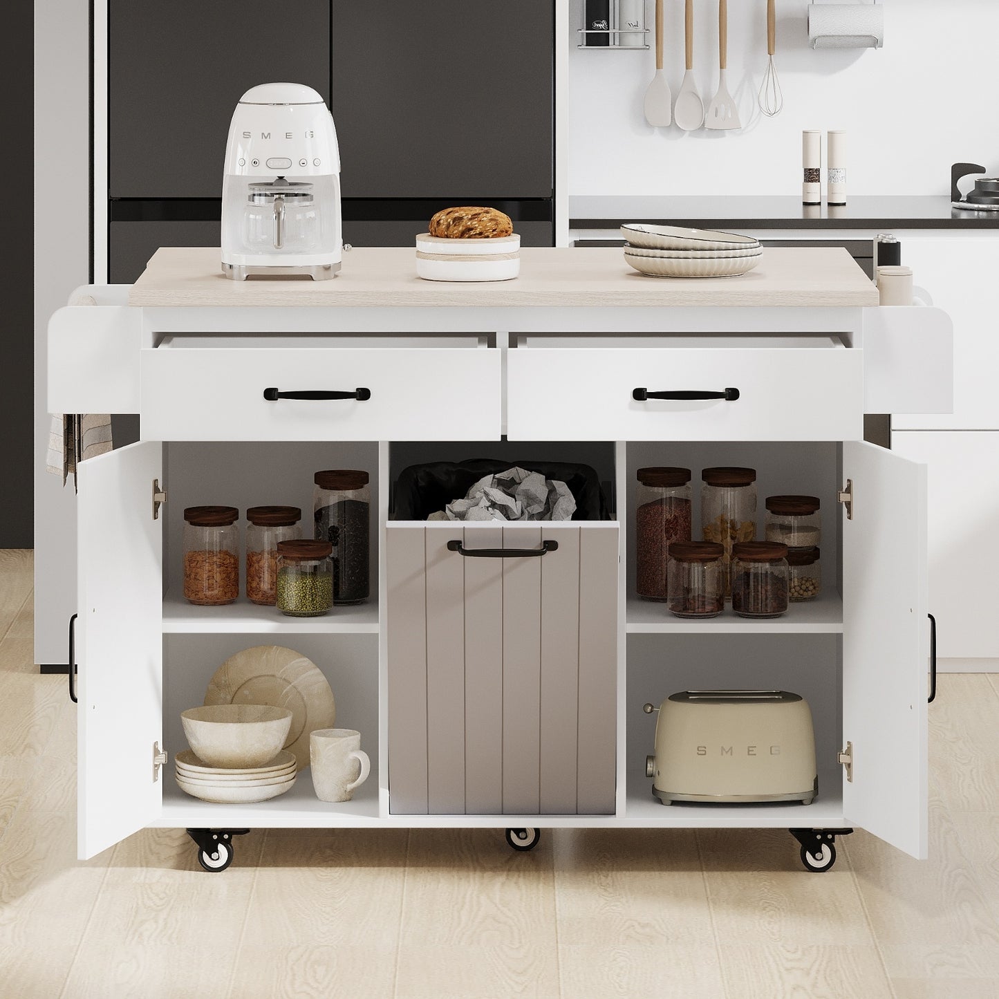 Kitchen Island Cabinet With Drop Leaf