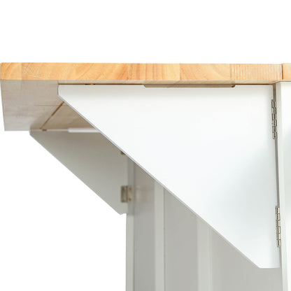 Kitchen Cart With Drop-Leaf Countertop