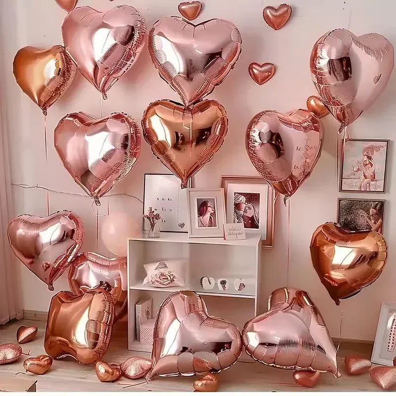 Heart Foil Balloons Inflatable Helium DIY Any Party Occassions