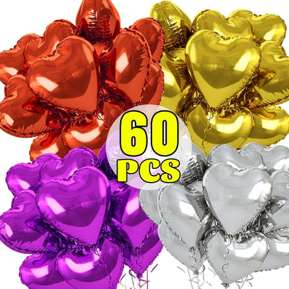 Heart Foil Balloons Inflatable Helium DIY Any Party Occassions