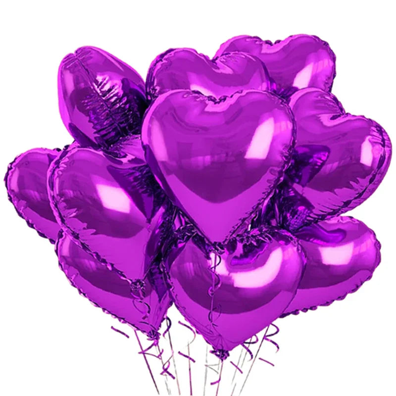 Heart Foil Balloons Inflatable Helium DIY Any Party Occassions