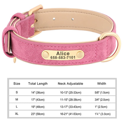 Personalized Dog Collar Custom Engraved  Small Medium Large Dogs