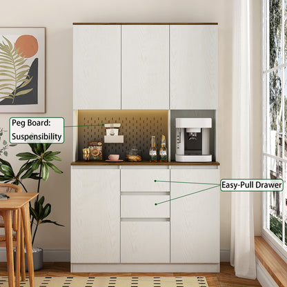 Kitchen Pantry Cabinet With Charging Station
